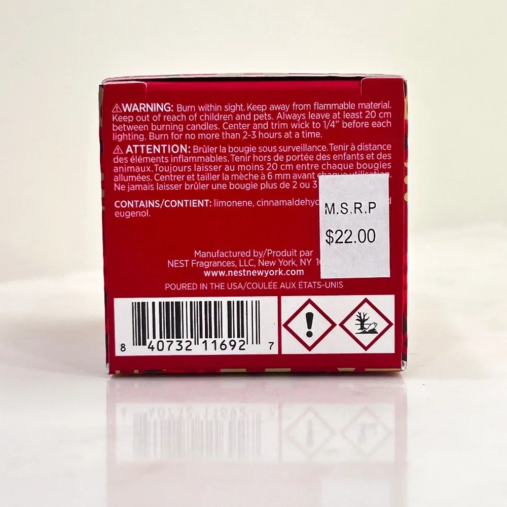 NEST New York - Holiday - 2 oz Votive Candle with‎ Glass Holder - New in Box